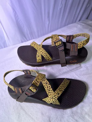 Chacos Kids Yellow Patterned Strap Sandal with Brown Footbed thumbnail 4