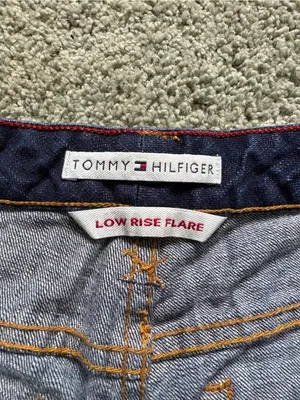 Tommy Hilfiger Low Rise Flare Jeans Womens Size 8 90s Y2K Lightly Distressed thumbnail 7