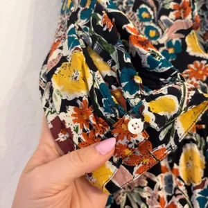 Natural Life Sage Midi Dress XS/S Boho Tiered Floral Keyhole Peasant Cottagecore thumbnail 7