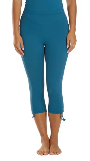 Free People Movement Class Act Cropped Legging L Blue Grass Running Workout Gym thumbnail 1