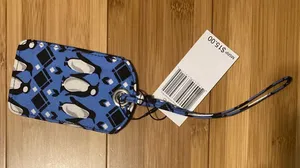 Vera Bradley Penguins Intarsia Blue Luggage ID Tag NWT thumbnail 1