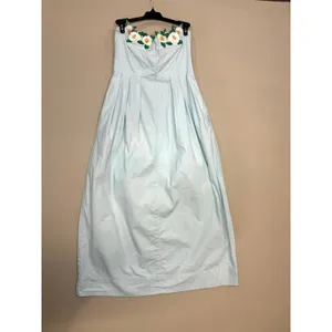Fanm Mon Lorr blue Strapless Embroidered Floral Dress Small thumbnail 9