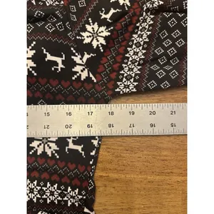 SHO SHO Stretchy OnePiece jumpsuit Pajamas Women’s XL Holiday Reindeer Snow NEW thumbnail 5