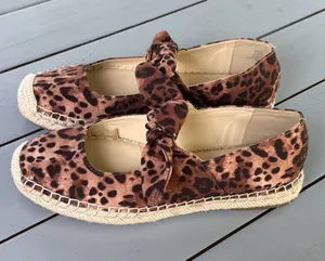 Jessica Simpson Lyra Leopard Print Espadrilles Shoes Flat Women’s Size 7.5 M thumbnail 1
