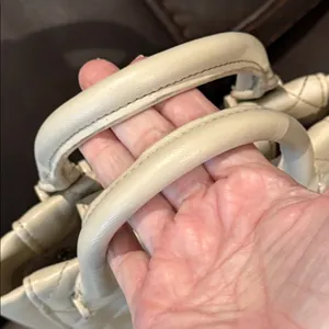 STEVE MADDEN Cream Quilted Crossbody Handbag Detachable Camera Strap thumbnail 5