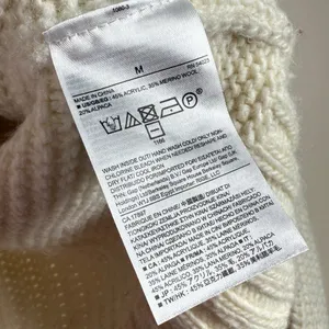 Banana Republic Chunky Cream Cowl Turtleneck Neck Sweater Sz M thumbnail 5