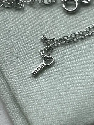 Anthropologie Sterling Silver initial I necklace thumbnail 2