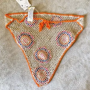 Agua Bendita Melissa Eames Crochet‎ Scarf Top Multi One Size NWT thumbnail 5