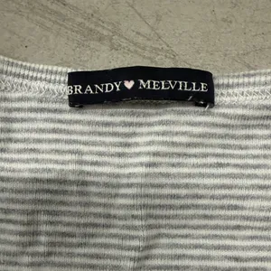 Brandy Melville Gray Striped Crop Top thumbnail 2