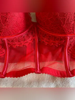 Victoria’s Secret Very Sexy Push-up corset bra 34DD rhinestone floral lace thumbnail 4