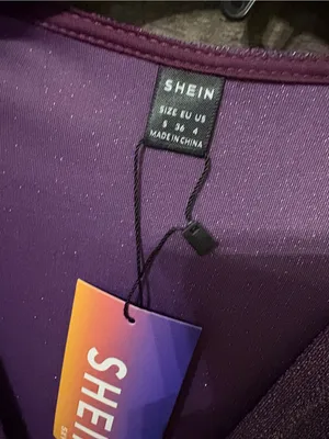 SHEIN Sparkly Purple Twist-Knot Long Sleeve Mini Dress thumbnail 3