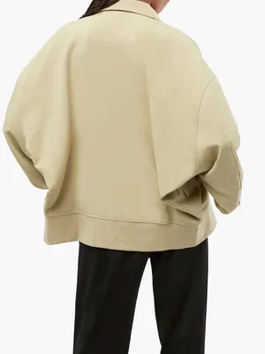 WeWoreWhat Oversized Bomber Jacket in Light Khaki thumbnail 10