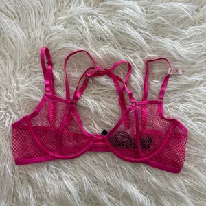 Victoria's Secret Very Sexy Fishnet Open-Cup Low-Cut Demi Bra Pink Size Large thumbnail 3