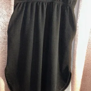Black Sleeveless Midi Dress with Drawstring Waist Size L thumbnail 9