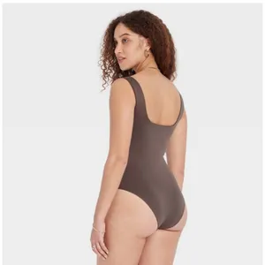 Women's Seamless Tank Bodysuit - A New Day™ Light Brown M NWT thumbnail 2