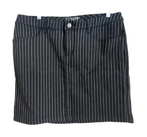 Tripp NYC black and white stripped denim skirt size 12 thumbnail 1