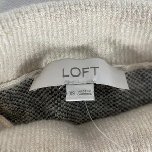 LOFT Sweater Dress Womens XS‎ Beige Leopard Animal Print Turtleneck Long Sleeve thumbnail 4