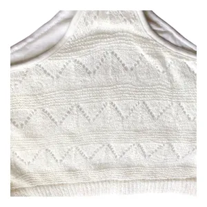 POL White Textured Knit Bloomer Shorts Medium High Waist Boho Cottagecore thumbnail 2