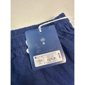 Roller Rabbit‎ Target Blue Cotton Linen Embroidered Scallop Wide Leg Pants Large thumbnail 7