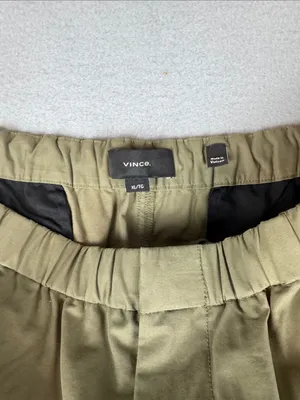 Vince Cotton Blend Parachute utility cropped Pants in olive-Khaki Size: XL thumbnail 3