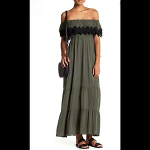 Romeo & Juliet couture olive green maxi dressNWOT thumbnail 3