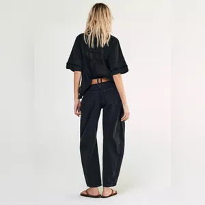 Free people Good Luck Mid-Rise Barrel Jeans thumbnail 2
