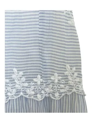 Joie ミ Floral Embroidery Lace Spaghetti Strap Sundress ミ Blue White Stripe ミ S thumbnail 8