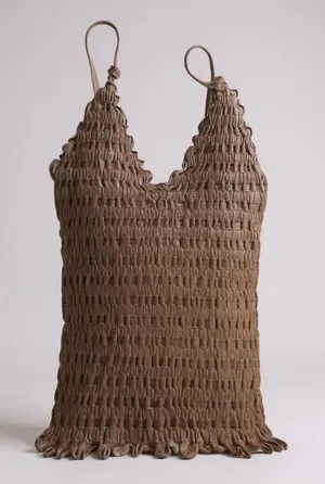 🆕FP Intimates Puckered Textured Tank Top with Voop Neckline thumbnail 1