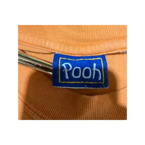 VTG Pooh T-Shirt‎ Women L Orange Eeyore Embroidered Boxy Retro Soft Girl Kidcore thumbnail 3
