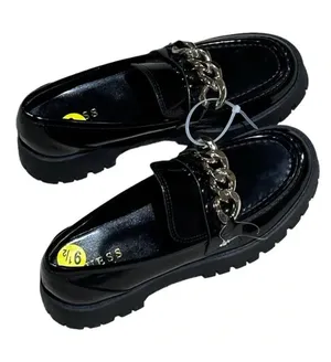 NEW Guess Women's 1.5-Inch Platform Heel Chain Loafers Black thumbnail 1