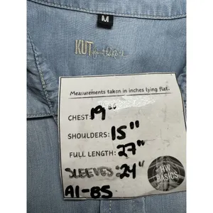 Kut from the Kloth Womens Denim Jean Button Up Shirt MEDIUM Blue thumbnail 8