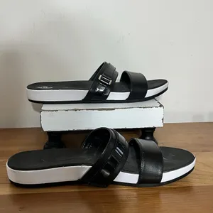 Dr.‎ Scholl's Womens Black Natalia Lightweight Slides Comfort Sandals Size 8 thumbnail 2