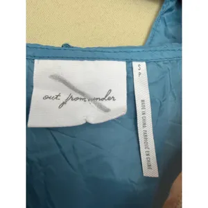 Out‎ From Under Windbreaker Jacket Womens Small Blue Colorblock Hooded Retro Zip thumbnail 8