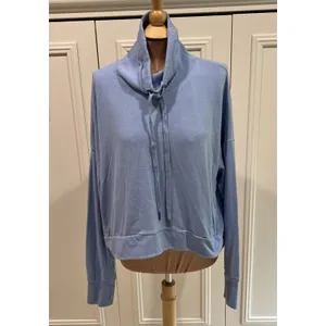 Sweaty Betty Harmonise Luxe Fleece Sweatshirt Coast Blue Sweater Size US‎ 14 thumbnail 3
