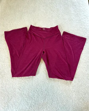 Abercrombie & Fitch YPB (your personal best) Red Marl Crossover Flares thumbnail 3