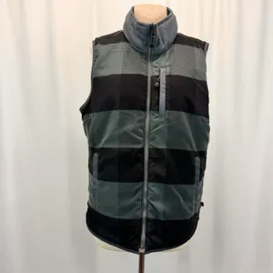Carhartt Reversible Quilted Flannel Vest M 8-10 Green Black Buffalo Plaid Chore thumbnail 12