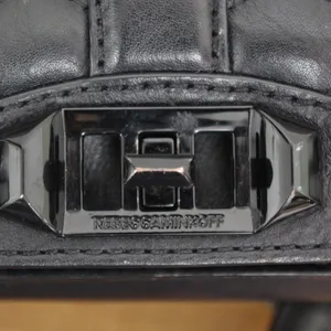 Rebecca Minkoff Black Quilted Leather Turnlock Closure Crossbody Purse thumbnail 2