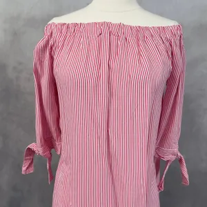 Lascana Off The Shoulder Striped Tunic Dress Size Small‎ Coastal Preppy Nautical thumbnail 3