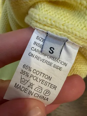 Yellow Sleeveless Button-Front Women's Sweater Vest Size Small - C31-054 thumbnail 2