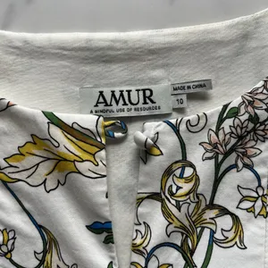 AMUR Zazie Floral Mini Shift Dress Organic Cotton Tiered Babydoll Print Size 10 thumbnail 4