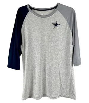 Dallas Cowboys NFL Team Apparel Nike Baseball 3/4 Sleeve Top XL thumbnail 1