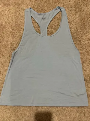 Athleta Light Blue Racerback Tank Top thumbnail 1