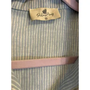 Blue and White Striped Palms Away Shirt Dress - Size M thumbnail 16