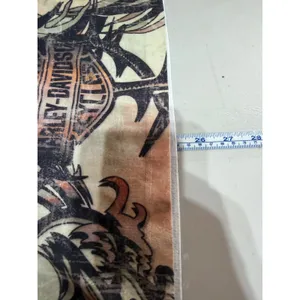 Harley Davidson Graphic Tee Women M Orange Black Eagle Dragon Grunge Street Y2K thumbnail 6