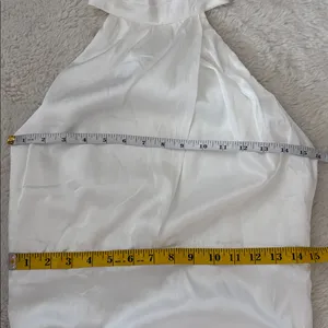 Lulus Eternity Together White Satin Halter Mermaid Maxi Dress Size Large Bridal thumbnail 7
