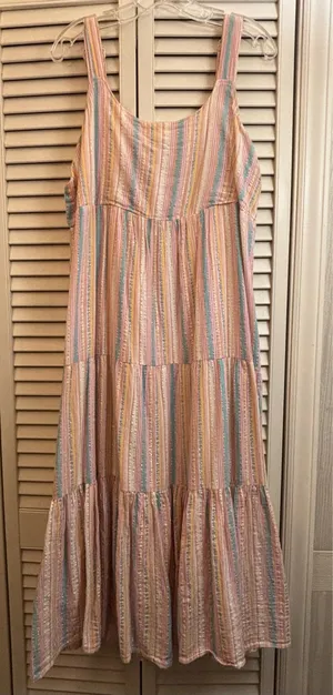 Linda Anderson tiered sundress Multiple Size L thumbnail 1