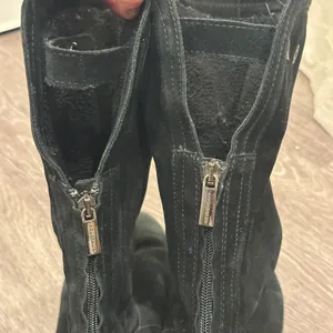 Aquatalia Paloma Black Suede Shearling Lined Snow Boots Italy‎ Apres Ski Sz 11 thumbnail 11