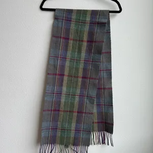Polo Ralph Lauren 100% Lambswool Green Plaid Scarf Made in Italy Fringe Preppy thumbnail 5