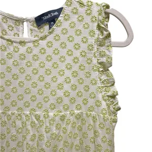 ModCloth Day Tripping Eyelet‎ Flower Fields Trapeze Dress Green White Sz M NEW thumbnail 9