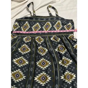 Sonoma Geometric Print Babydoll Midi Dress Boho Festival Sundress XL thumbnail 3